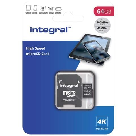 Scheda Di Memoria Ad Alta Velocità Microsdhc/xc V30 Uhs-i U3 64 Gb, Nero - Foto 2