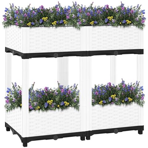 Fioriera Rialzata 80x40x71 Cm In Polipropilene - Foto 2