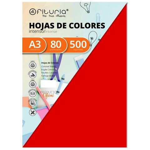 Carta Per Stampare Fabrisa Rosso A3 500 Fogli - Foto 1