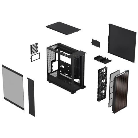 Case North XL Midi Tower ATX / Micro-ATX / Mini-ITX USB 3.0 (esterna) Tipo A2 USB 3.1 (esterna) Tipo C Colore Nero - Foto 5