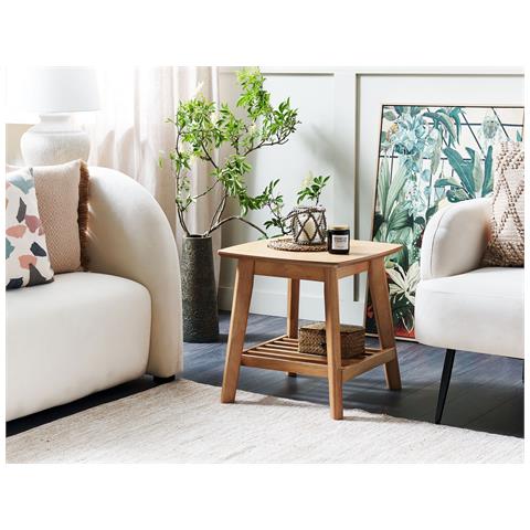 Tavolino Legno Chiaro 50 X 50 Cm Tulare - Foto 1