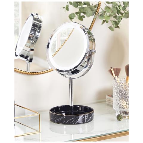 Specchio Per Make-up Led Savoie Nero/argento - Foto 1