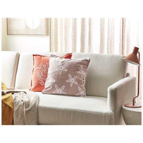 Cuscino Decorativo Ceramium Cotone 45 X 45 Cm Rosa Pastello - Foto 1