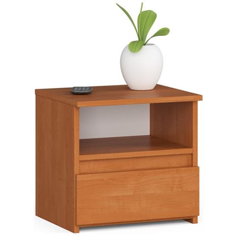 Comodino CL1, 1 cassetto, 40x35x40 cm, Colore Ontano - Foto 1