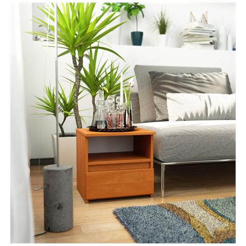 Comodino CL1, 1 cassetto, 40x35x40 cm, Colore Ontano - Foto 5