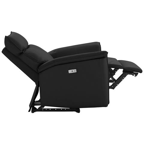 Zola Poltrona Reclinabile In Vera Pelle Nera - Foto 4