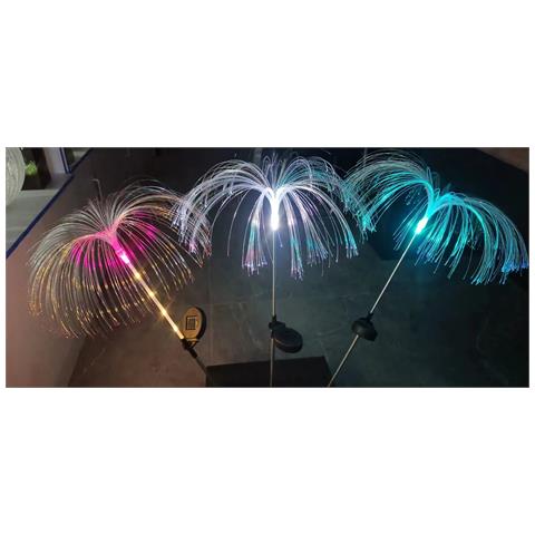 Luce Solare Per Fuochi D'artificio Da 2 Pezzi, Luce Da Giardino Per Prato, Cortile, Terrazza, Natale White - Foto 3