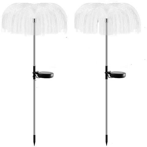 Luce Solare Per Fuochi D'artificio Da 2 Pezzi, Luce Da Giardino Per Prato, Cortile, Terrazza, Natale White - Foto 1