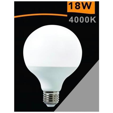 Lampadina Led 18 W Lampada Globo Sfera Luce Naturale 4000k E27 G95 - Foto 1
