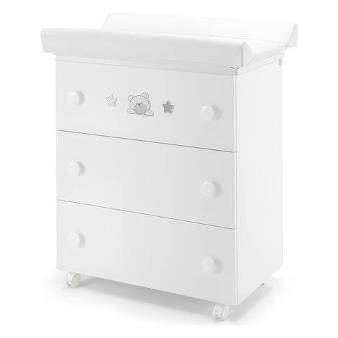 Bagnetto fasciatoio Pali 0533TEOGR TEO 3 cassetti Bianco e grigio Bian - Foto 1