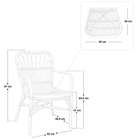 Poltrona Sedia Mandola In Vero Legno Di Bambu - Foto 5