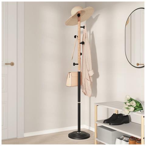 Appendiabiti Nero 177 Cm In Ferro Verniciato A Polvere - Foto 3