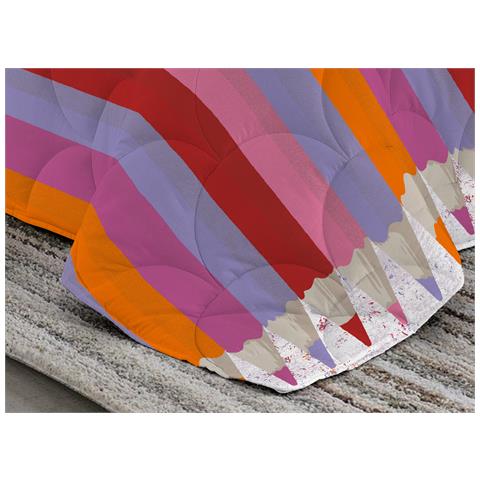 Trapunta Piumone Invernale Linea Pensieri Delicati Disegno Matitoni Singolo Fucsia - Foto 5