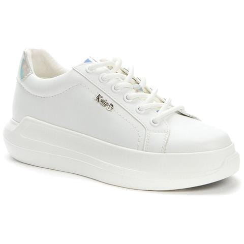 White Casual Closed Shoes Scarpe Basse Sintetico E Tessile Scarpe Donna Bianco Eu 37, 827129-07-05 - Foto 1