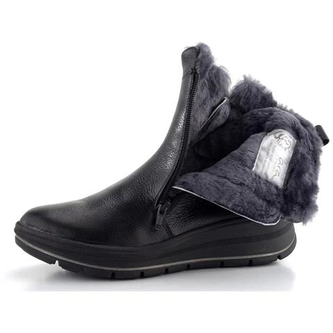 Calais Keil Booties Stivaletti Pelle Scarpe Donna Nero Eu 38, 12-36002-01 - Foto 3