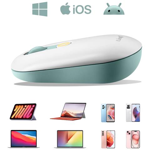 Mouse Wireless Bluetooth + Dongle Usb, Bianco - Foto 10