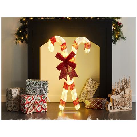 Decorazione Led Da Esterno Rosso E Bianco 90 Cm Olasvik - Foto 1