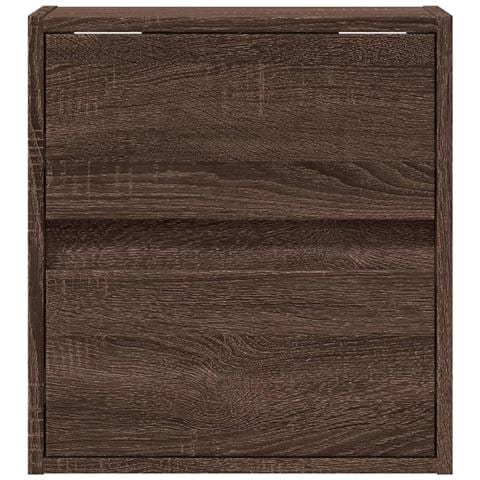 Mobile TV a Parete con Luci LED Rovere Marrone 41x31x45 cm - Foto 2