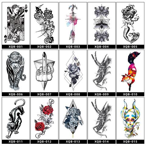 Adesivo Per Tatuaggio Temporaneo Nero, Body Art Realistica E Impermeabile 1 - Foto 4