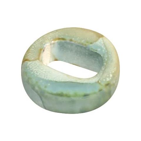 Perlina Forma Anello In Ceramica Ø1,6cm - Colore Laguna - Foto 1