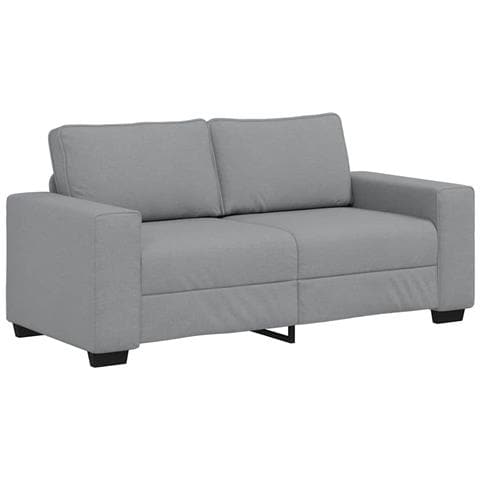 Divano a 2 Posti Grigio Chiaro 140 cm in Tessuto - Foto 1