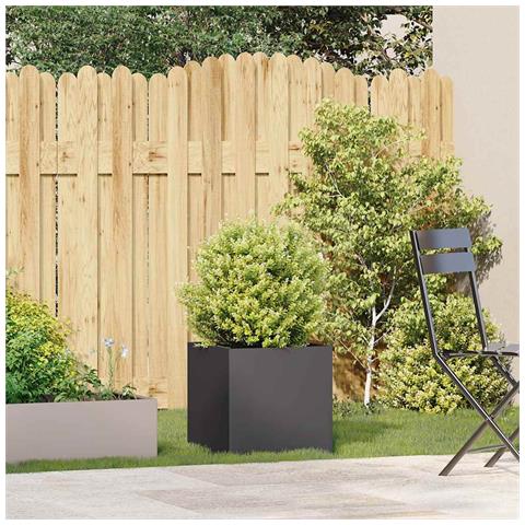 Fioriera Nera 40x40x40 Cm In Acciaio Laminato A Freddo - Foto 3