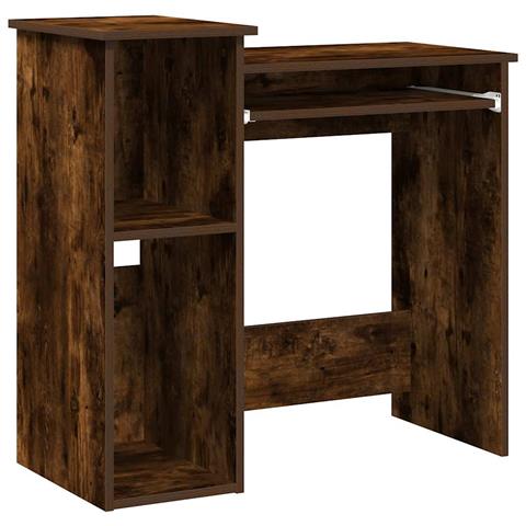 Scrivania Mensole Rovere Fumo 84x40x78 Cm Legno Multistrato - Foto 2