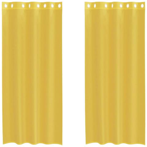 Tende In Voile Con Occhielli 2 Pz Giallo - Foto 2