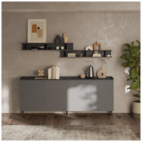 Madia Polan 4 Ante Colore Ardesia E Piombo - Foto 1