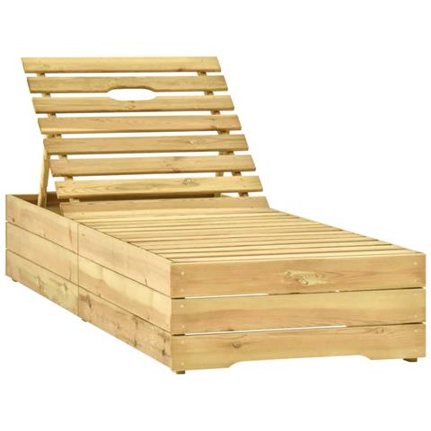 Lusso Casadino - Lettino Da Giardino Con Cuscino Antracite Legno Pino Impregnato - Foto 1