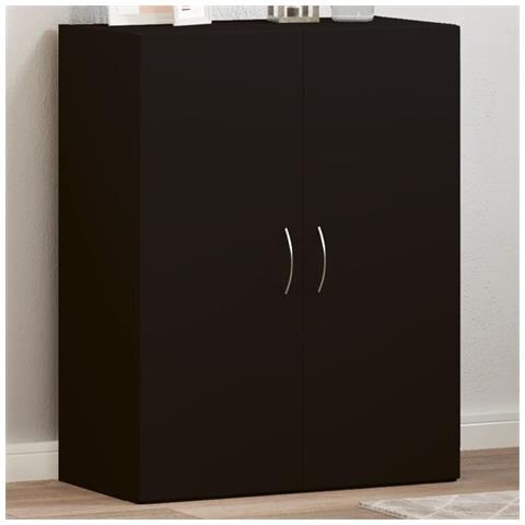 Lusso Casadino -  Schedario Nero 60x32x77,5 Cm In Legno Multistrato - Foto 8