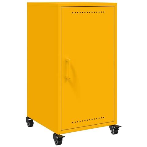 Credenza Giallo Antracite 36x39x72 Cm Acciaio Laminato A Freddo - Foto 1