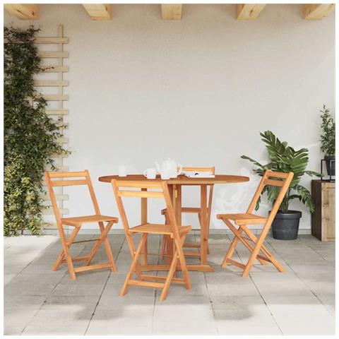 Lusso Casadino - Tavolo Pieghevole A Farfalla 120x70x75 Cm In Massello Di Teak - Foto 2