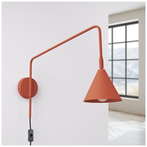 Lampada A Parete Nox Rosso Ocra Sl. 1701 - Moderno Lampada Da Parete Ocra Rossa 30x14x61 Cm - Foto 2