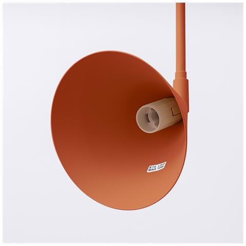 Lampada A Parete Nox Rosso Ocra Sl. 1701 - Moderno Lampada Da Parete Ocra Rossa 30x14x61 Cm - Foto 8