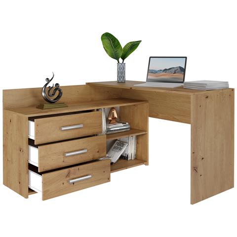 DANY ARTISAN KPL scrivania per computer Colore quercia - Foto 4