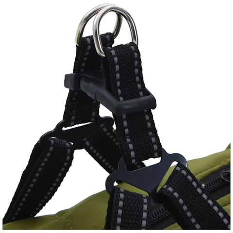 Cappotto Cani Imbracatura Impermeabile Riflettente Verde L44 - Foto 9