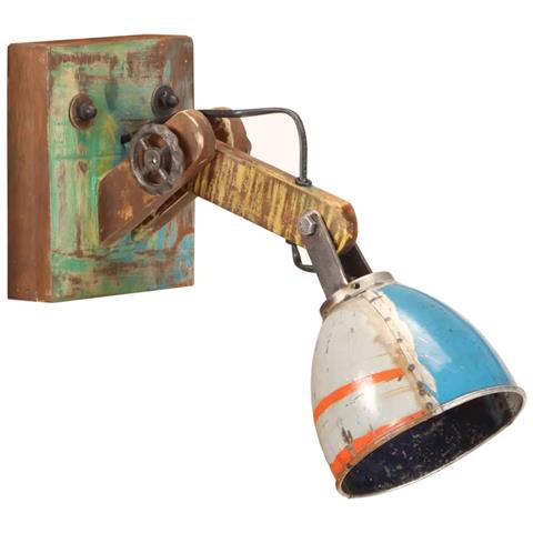Lampada da Parete in Stile Industriale Rotonda Multicolore E27 - Foto 2