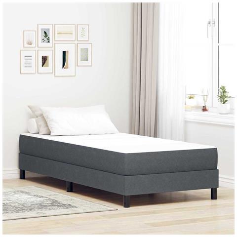Materasso a molle insacchettate Grigio Scuro 100x200x20 cm in Tessuto - Foto 2