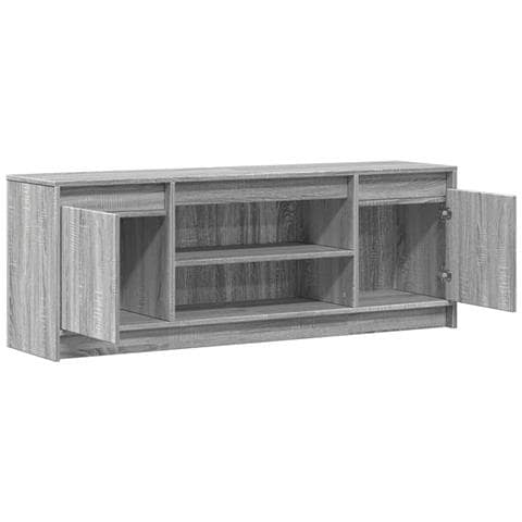 Mobile Porta TV con LED Grigio Sonoma 139,5x34x50 cm Truciolato - Foto 9