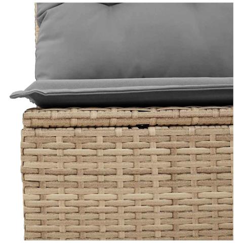Set Divano da Giardino 5 pz con Cuscini Beige in Polyrattan - Foto 9