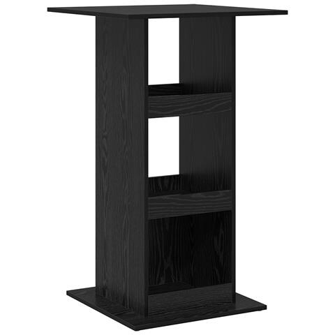 Tavolo Bar con Stoccaggio Quercia Nera 60x60x102 cm Legno Ingegnerizzato - Foto 1