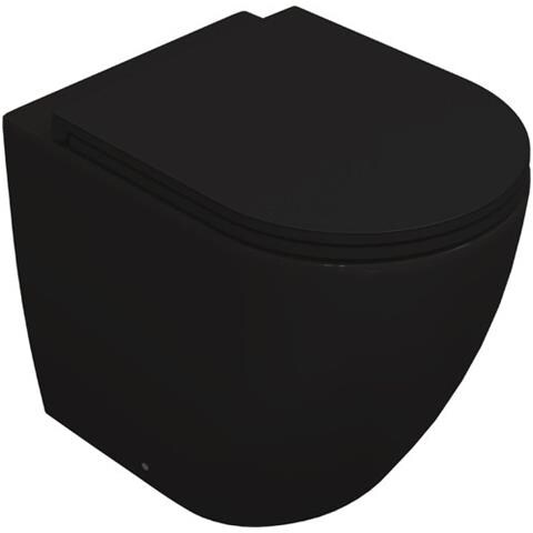 Sanitari Filomuro Opaco Infinity: Vaso, Bidet, Copriwater Soft-close - Nero Opaco - Foto 1