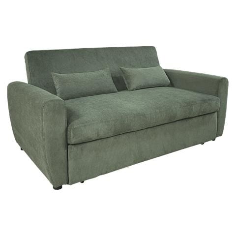 Divano Letto A 2 Posti In Velluto A Coste Verde Matt - Foto 1
