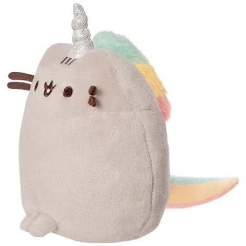 Peluche Mascotte Unicorno 24cm Modello Pusheenicorn Con Corno Scintillante, Grigio Chiaro - Foto 5
