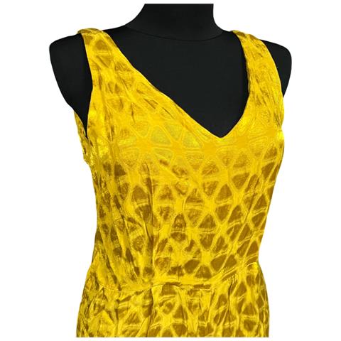 Tuta Da Donna A Bretelle Gamba Lunga Estiva Gialla M - Foto 2