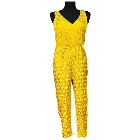 Tuta Da Donna A Bretelle Gamba Lunga Estiva Gialla M - Foto 1