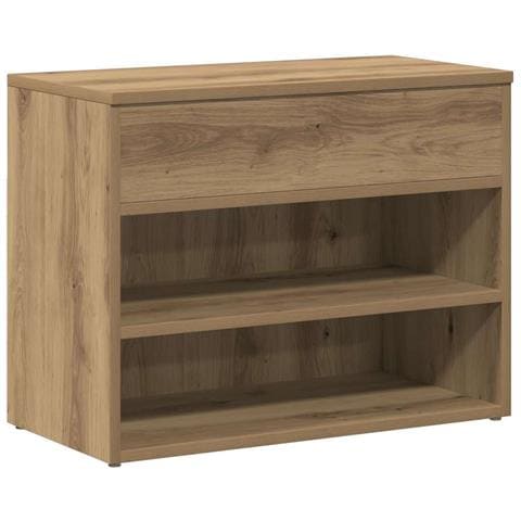 Scarpiera Rovere Artigianale 60x30x45 cm in Legno Multistrato - Foto 1