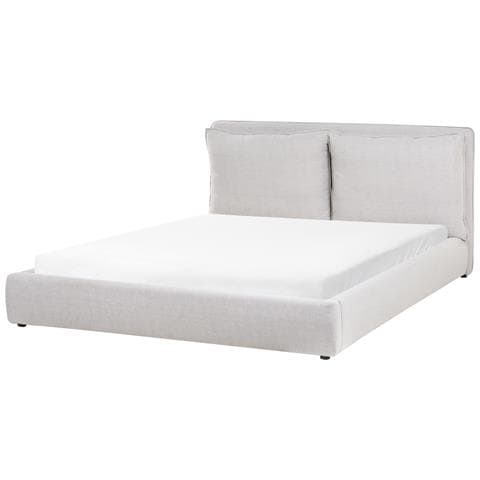 Letto Ad Acqua Tessuto Bajonna 180 X 200 Cm Grigio Chiaro - Foto 2
