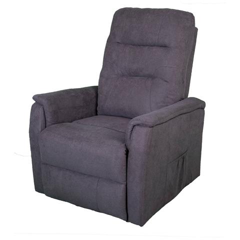 Poltrona Reclinabile Ilaria - Grigio - Ciniglia - 72x92x105 Cm - Foto 1